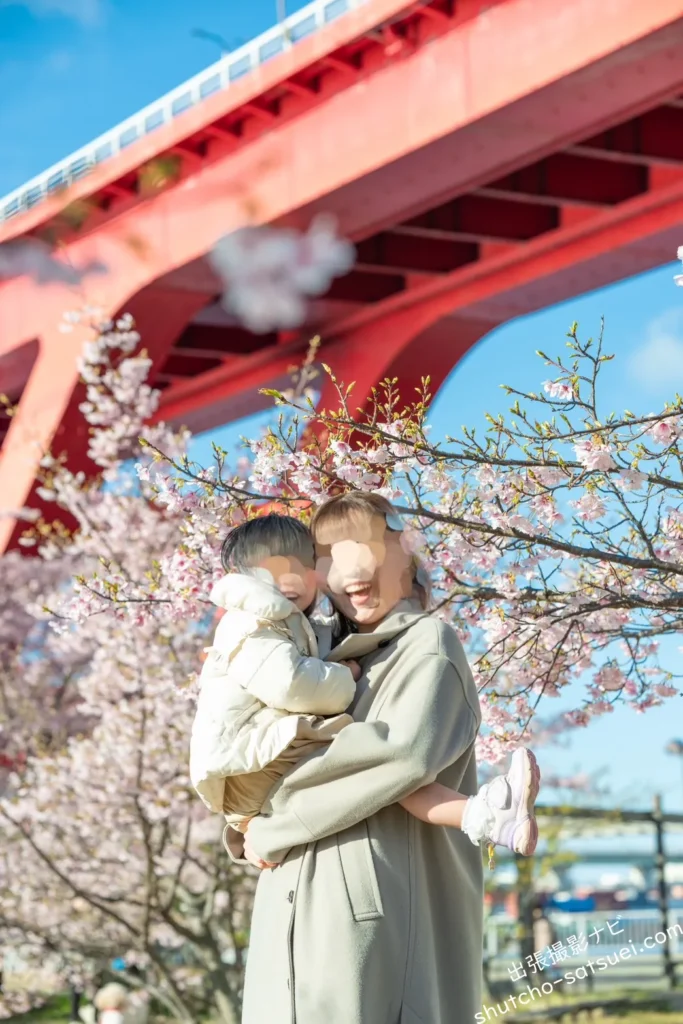 桜・入園記念に出張撮影で家族フォト