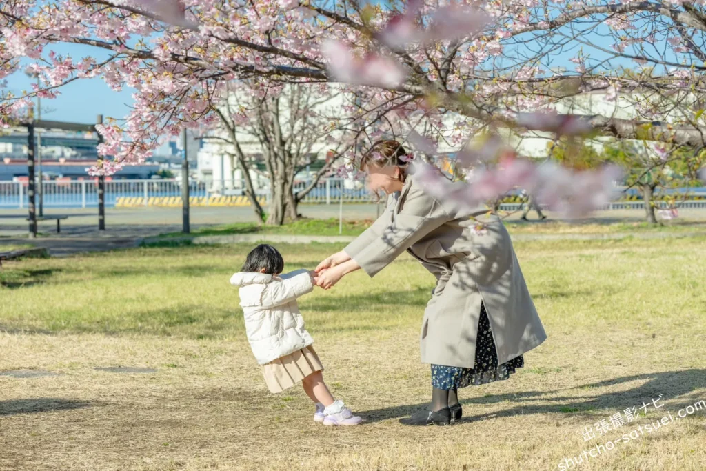 桜・入園記念に出張撮影で家族フォト